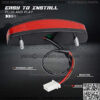 LED Rear Brake Tail Light Red Motorcycle Taillight Compatible with 50cc 70cc 90cc 110cc 125cc Scooter Moped Quad Taotao Sunl JCL Coolster Roketa Kazuma Chinese Atvs - Image 4