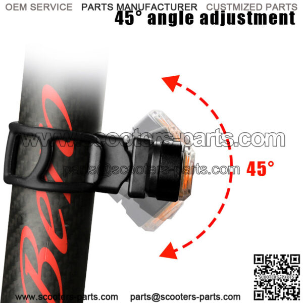 Pulley USB rechargeable bicycle tail light LED wireless remote control turn signal warning light riding equipment - Image 3