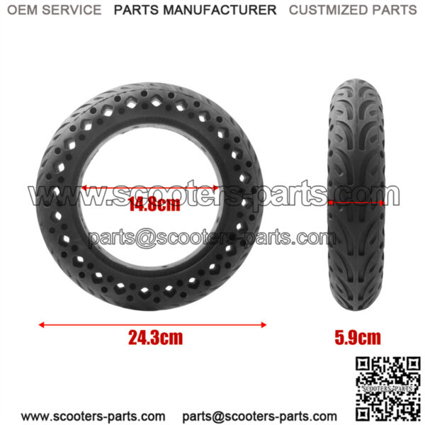 Applicable to MAX G30 electric pulley without inflatable outer honeycomb explosion-proof tire puncture-proof tire 10*2.5 solid tire - Image 2