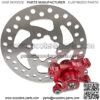 Red Brake Caliper & 120mm(4.72") Disc Rotor Brake for MBX10 MBX11 Moto Rear Mini Bike 47cc 49cc Pocket Bike Goped Scooter Go-Kart Mountain / Sports Bike - Image 2