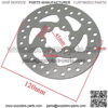 Red Brake Caliper & 120mm(4.72") Disc Rotor Brake for MBX10 MBX11 Moto Rear Mini Bike 47cc 49cc Pocket Bike Goped Scooter Go-Kart Mountain / Sports Bike - Image 4