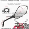ATV Mirrors Hawk-Eye Rear View Convex Universal 7/8 Handlebar Mount Compatible with Motorcycle Dirt Bike Quad Street Bike Adventure Snowmobile Jet ski Scooter Coolster Moped GY6 ATV's - Image 5