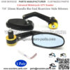 Motorcycle ATV Scooter 7/8" 22mm Handle Bar End Rearview Side Mirrors Aluminum