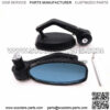 Motorcycle ATV Scooter 7/8" 22mm Handle Bar End Rearview Side Mirrors Aluminum - Image 5