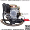 PD18J 18mm Carburetor for 4 Stroke GY6 49cc 50cc Scooter 139QMB Moped Engine for Kymco Scooter with Fuel Filter Spark Plug Intake Manifold and Adjusting Shims - Image 2