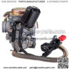 PD18J 18mm Carburetor for 4 Stroke GY6 49cc 50cc Scooter 139QMB Moped Engine for Kymco Scooter with Fuel Filter Spark Plug Intake Manifold and Adjusting Shims - Image 3