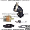 PD18J 18mm Carburetor for 4 Stroke GY6 49cc 50cc Scooter 139QMB Moped Engine for Kymco Scooter with Fuel Filter Spark Plug Intake Manifold and Adjusting Shims - Image 4