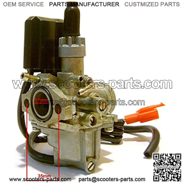 CARBURETOR 17MM 50-80 CC 2-STROKE SCOOTER MAY BE COMPATIBLE WITH SOME MODELS FROM HONDA MINARELLI DIO 50 SYM KYMCO KREIDLER BENELLI MALAGUTI KEEWAY ETC. - Image 2