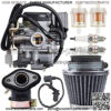139QMB GY6 Carburetor Air Filter Ignition Coil Compatible with 18mm PD18J Carburetor 49cc 50cc Chinese Scooter Taotao Kymco Jonway Baja Banzer Barton Zipp Romet Jmstar Lance NST Peace