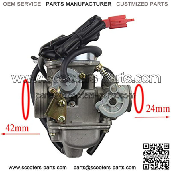 PD24J 24mm Carburetor with Air Filter Intake Manifold for 4-Stroke GY6 125cc 150cc ATV Go Kart Scooter 152QMI 157QMJ - Image 2