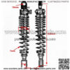 Universal 320mm/12.5" Motorcycle Shock Absorber Rear Air Suspension Fit for Yamaha Motor Scooter BWS Xmax ATV Motorcycle Rear Spring Shock Absorber Motorcycle Shock Absorber - Image 4