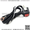 HTT Universal Red 7/8" Handlebar Starter/Kill Cut Off Stop Switch Push Button For Motorcycles ATVs Scooters Snowmobiles