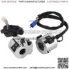 Handlebar Control Button, ABS Black+Silver Chrome Plated Waterproof Horn Switch, Motorcycles OffRoad Vehicles for Electric Scooters ATV