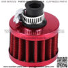 13mm Universal Car Clamp-On Cold Air Intake Filter Kit, Auto Air Intake Filter for Scooter Atv Dirt Pit Bike Motorcycle Crankcase Vent Cover Breather(Red)
