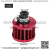 13mm Universal Car Clamp-On Cold Air Intake Filter Kit, Auto Air Intake Filter for Scooter Atv Dirt Pit Bike Motorcycle Crankcase Vent Cover Breather(Red) - Image 2