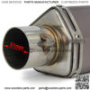 Motorcycle Universal 1.5-2" Inlet Hexagon Exhaust Pipe Slip On Scooter Motorbike ATV Dirt Street Bike - Image 4