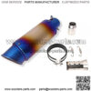 Universal Slip on Modified Exhaust Mufflers with Silencers Compatible with Motorcycle Grom ATV Dirt Bike Street Bike Scooter Pipe Diameter 38mm-51mm Exhaust,Blue