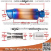 Universal Slip on Modified Exhaust Mufflers with Silencers Compatible with Motorcycle Grom ATV Dirt Bike Street Bike Scooter Pipe Diameter 38mm-51mm Exhaust,Blue - Image 5