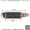 Universal 1.5-2" Inlet Slip On Exhaust Muffler With Removable DB Killer - Street Bike Motorcycle Scooter - Carbon Fiber Color - Image 2