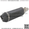 Universal 1.5-2" Inlet Slip On Exhaust Muffler With Removable DB Killer - Street Bike Motorcycle Scooter - Carbon Fiber Color - Image 4