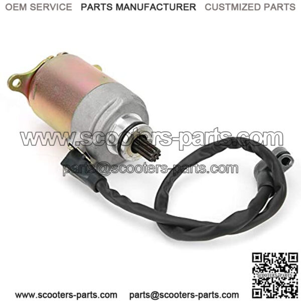 Motorcycle Starter Motor 9Teeth Steel Alloy Electric Starter Motor Copper Wire Replacement for GY6 125cc 150cc Quad Atv Bike Moped Scooter