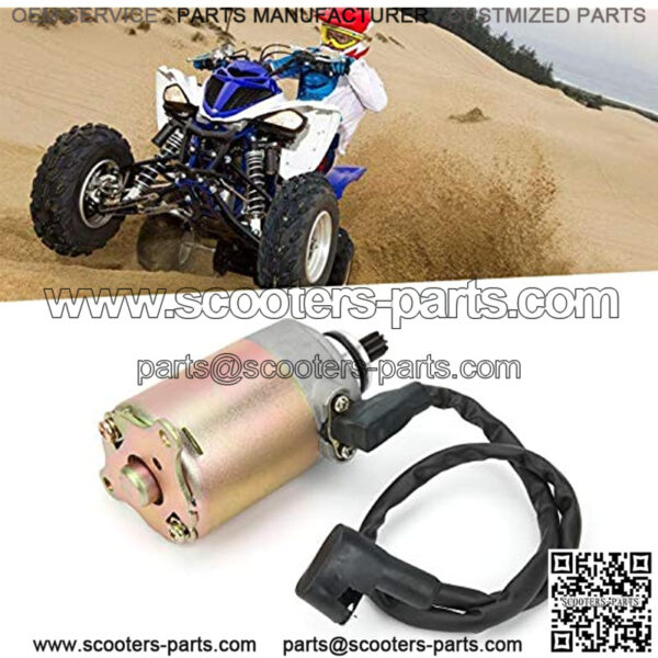 Motorcycle Starter Motor 9Teeth Steel Alloy Electric Starter Motor Copper Wire Replacement for GY6 125cc 150cc Quad Atv Bike Moped Scooter - Image 3