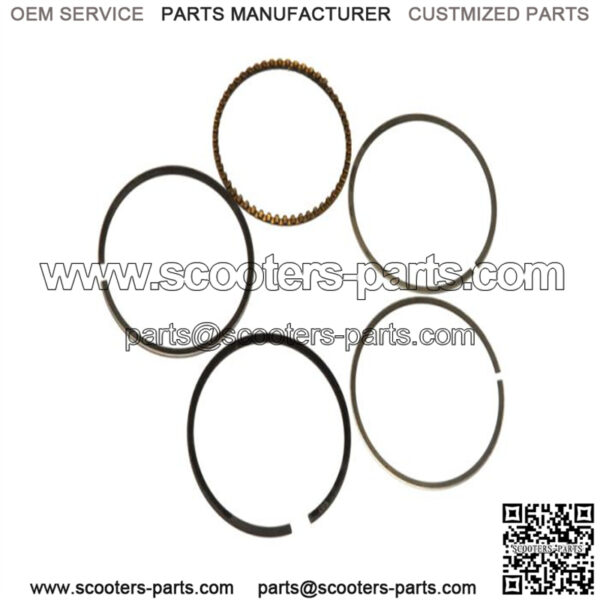 72cc Piston Ring Set for 50cc GY6 QMB139 Engine Big Bore Kits (5 Rings)