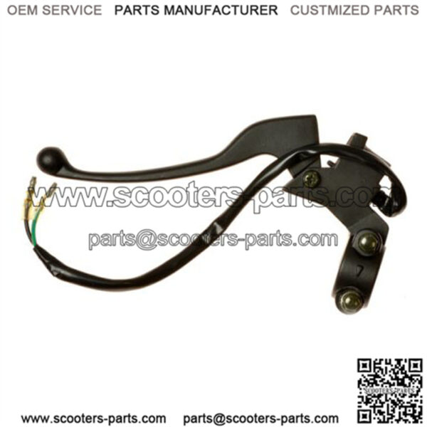 Left Brake Lever Assembly with Stop Light Switch for 50cc, 125cc, & 150cc Scooters