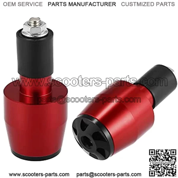 Motoforti 1 Pair Handlebar End Plugs 7/8" 22mm for Motorcycle Universal Aluminum Alloy Handle Bar End Plugs Caps Red - Image 4