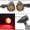 Red CNC Motorcycle Bullet LED Turn Signal Light Blinker Indicator Front Rear Tail Light Compatible with Honda Harley Yamaha Suzuki Chopper